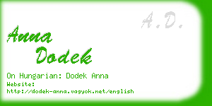 anna dodek business card